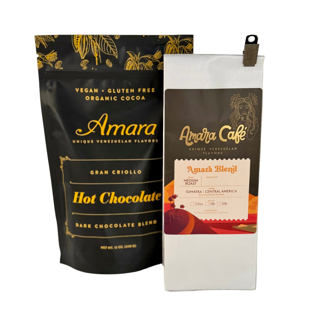 Coffee Beans "Amara Blend" & Gran Criollo Hot Chocolate