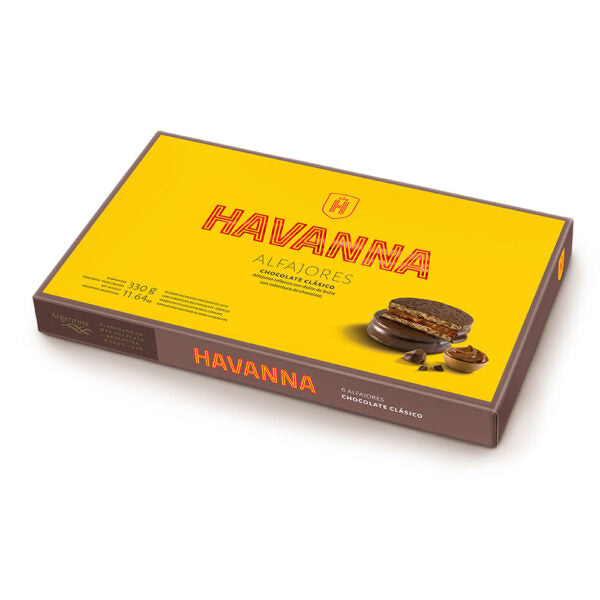 Havanna Argentine Alfajores with Dulce de Leche Coated in Chocolate - Box of 6